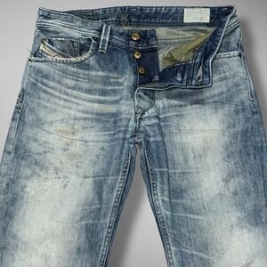 Diesel Jeans Mens‎ 30x31 Larkee Unique Wash Faded Whiskered Patched 0828D